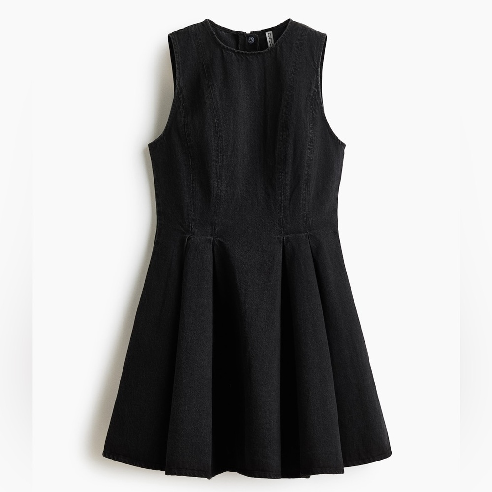 H&M - Flared Skirt Denim Dress - Size XL - 100% Cotton